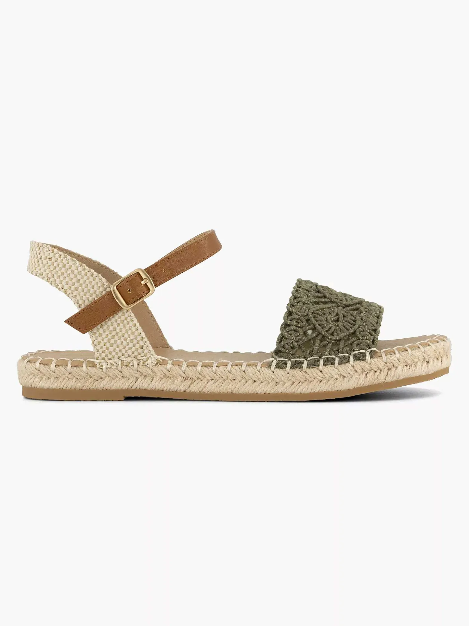 Graceland Khaki Sandaal-Dames Sandalen
