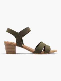 Graceland Khaki Sandalette-Dames Sandalen