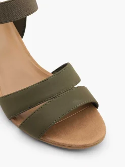 Graceland Khaki Sandalette-Dames Sandalen
