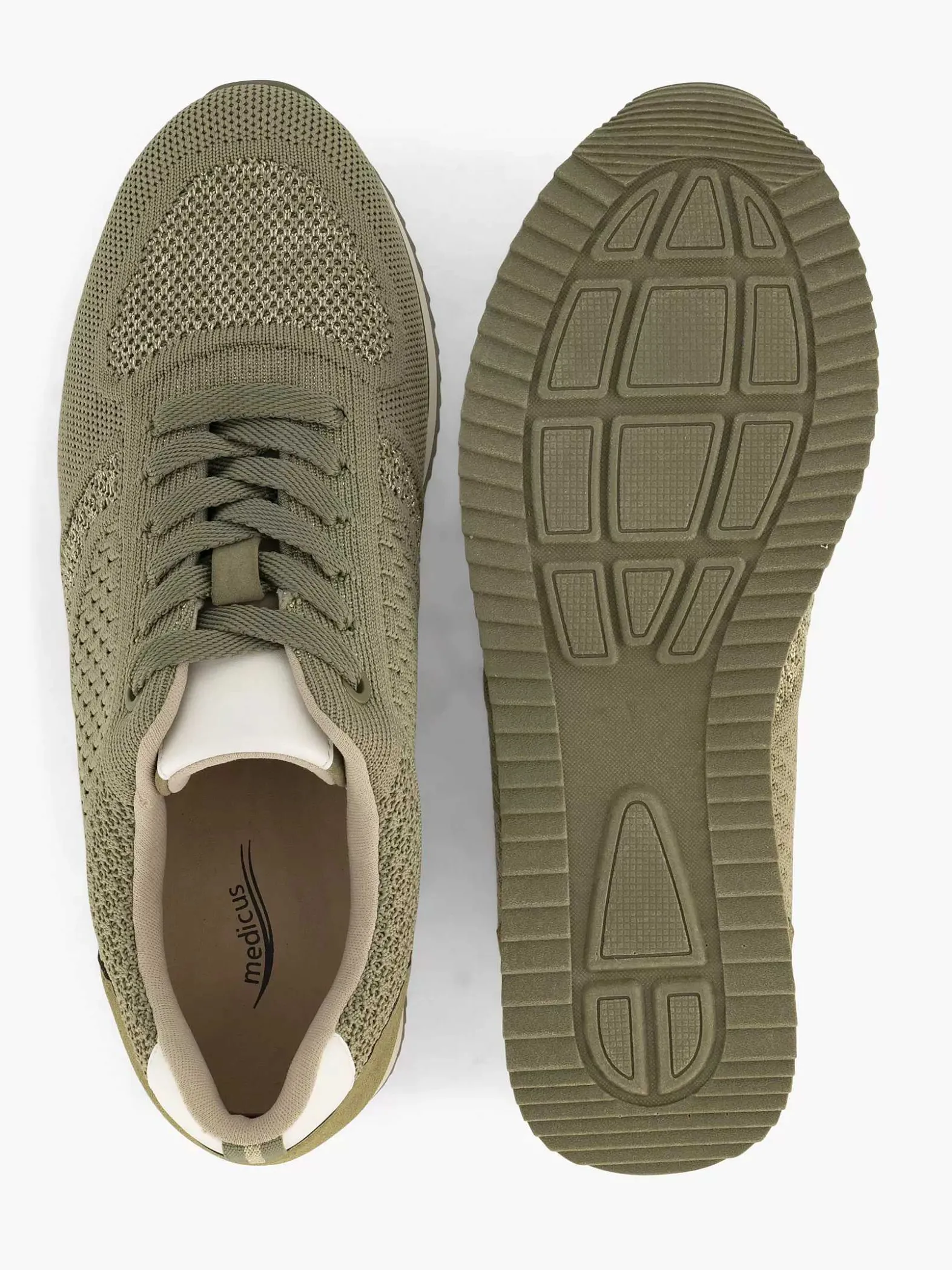 Medicus Khaki Sneaker-Dames Comfort Schoenen