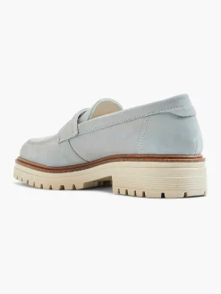 5th Avenue Lichtblauwe Chunky Nubuck Loafer-Dames Instappers
