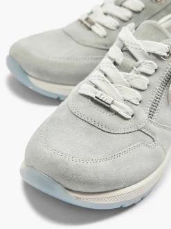 Medicus Lichtblauwe Leren Sneaker-Dames Comfort Schoenen