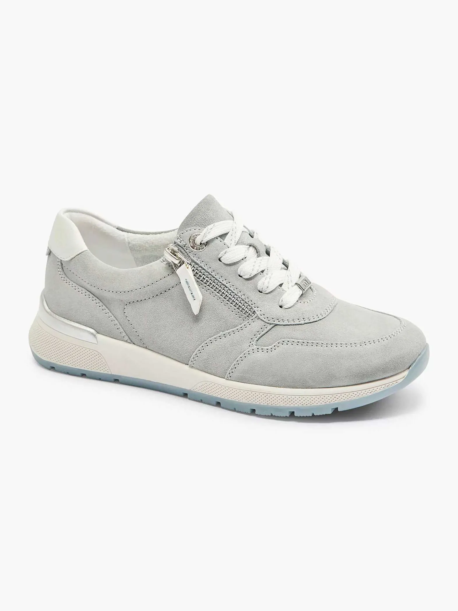 Medicus Lichtblauwe Leren Sneaker-Dames Comfort Schoenen