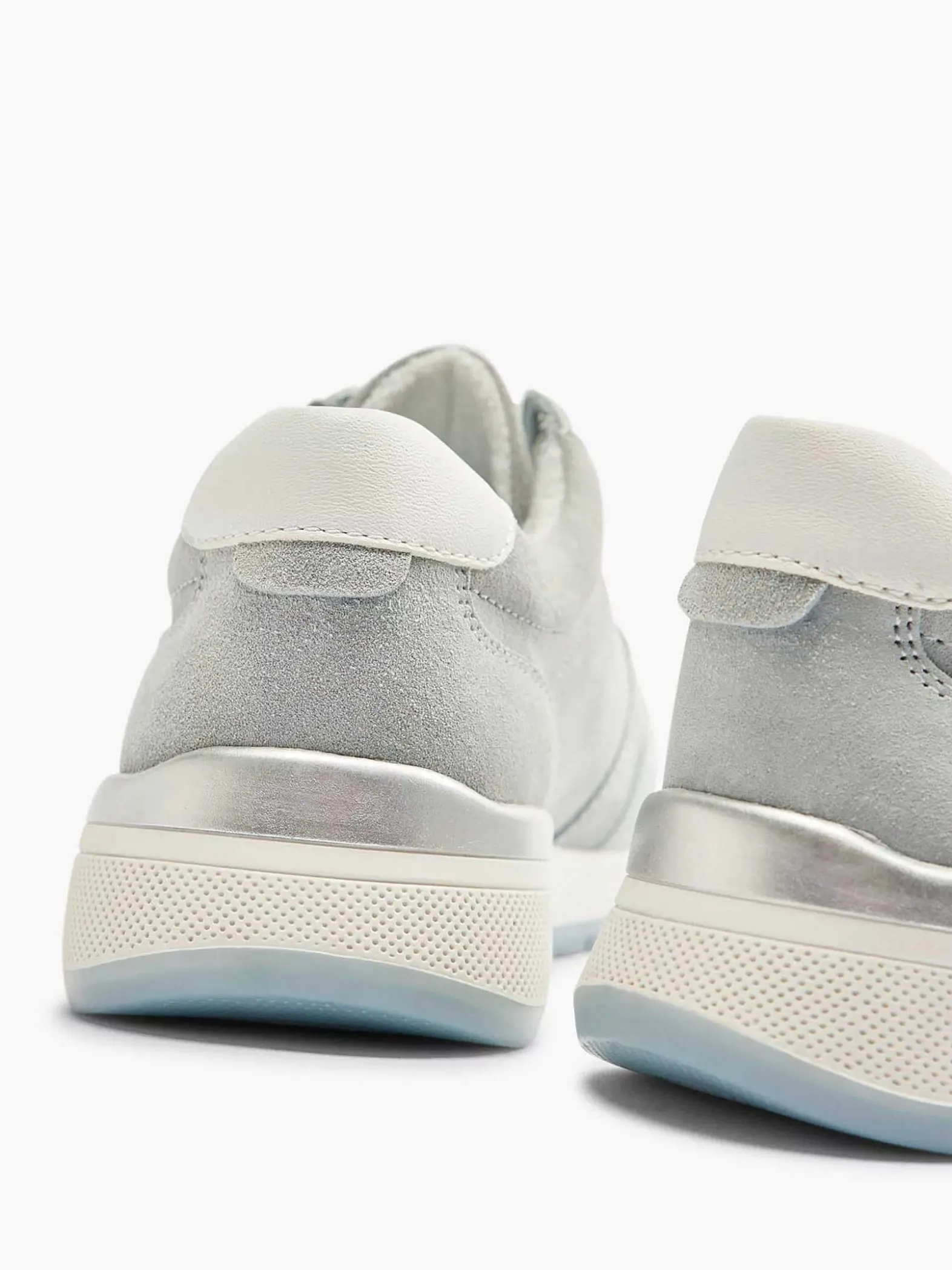 Medicus Lichtblauwe Leren Sneaker-Dames Comfort Schoenen