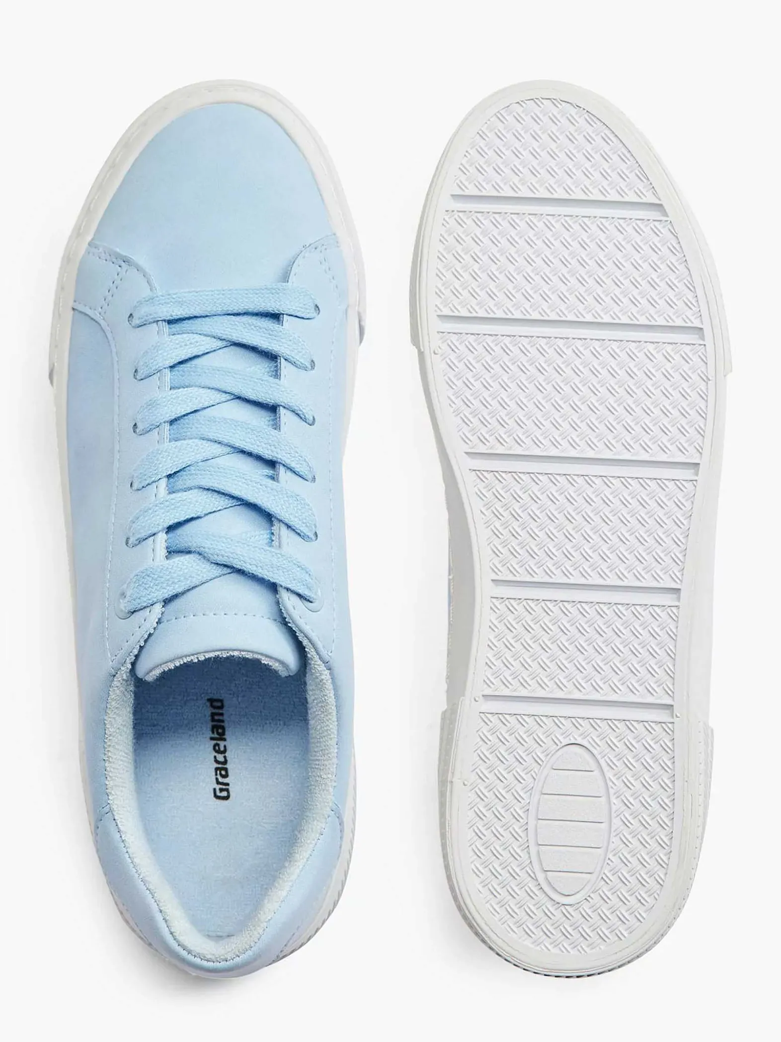 Graceland Lichtblauwe Sneaker-Dames Sneakers
