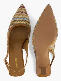 Graceland Lichtbruine Slingback-Dames Pumps