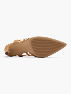 Graceland Lichtbruine Slingback-Dames Pumps