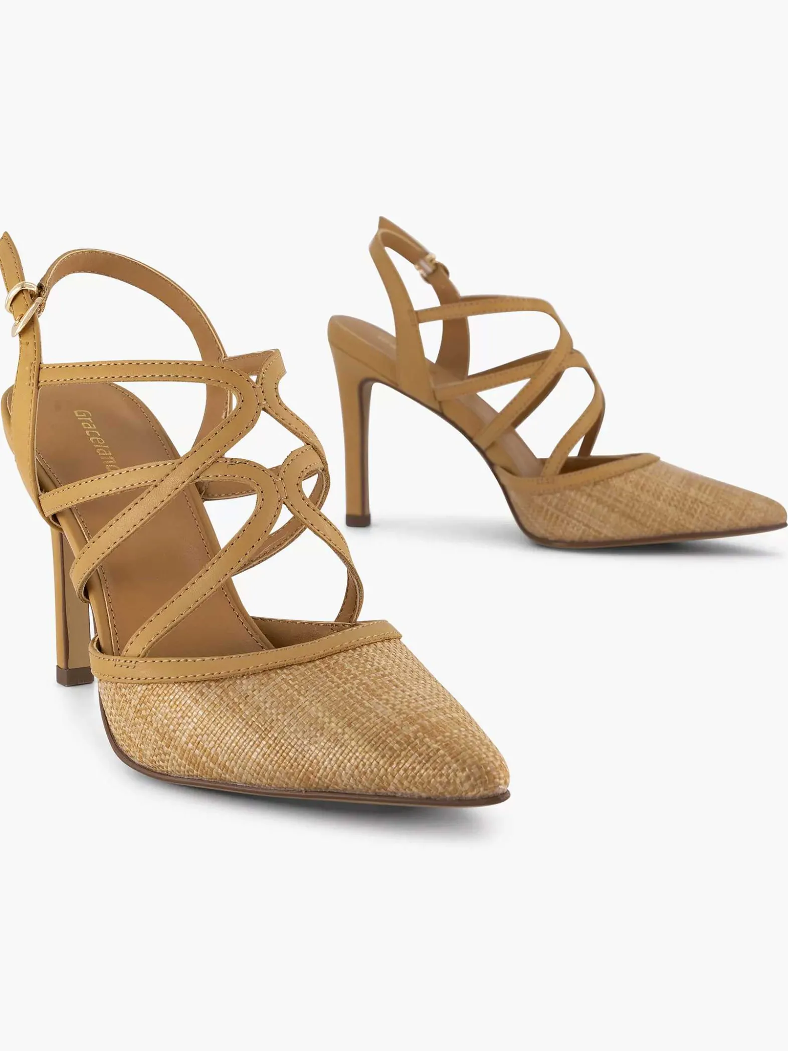 Graceland Lichtbruine Slingback-Dames Pumps