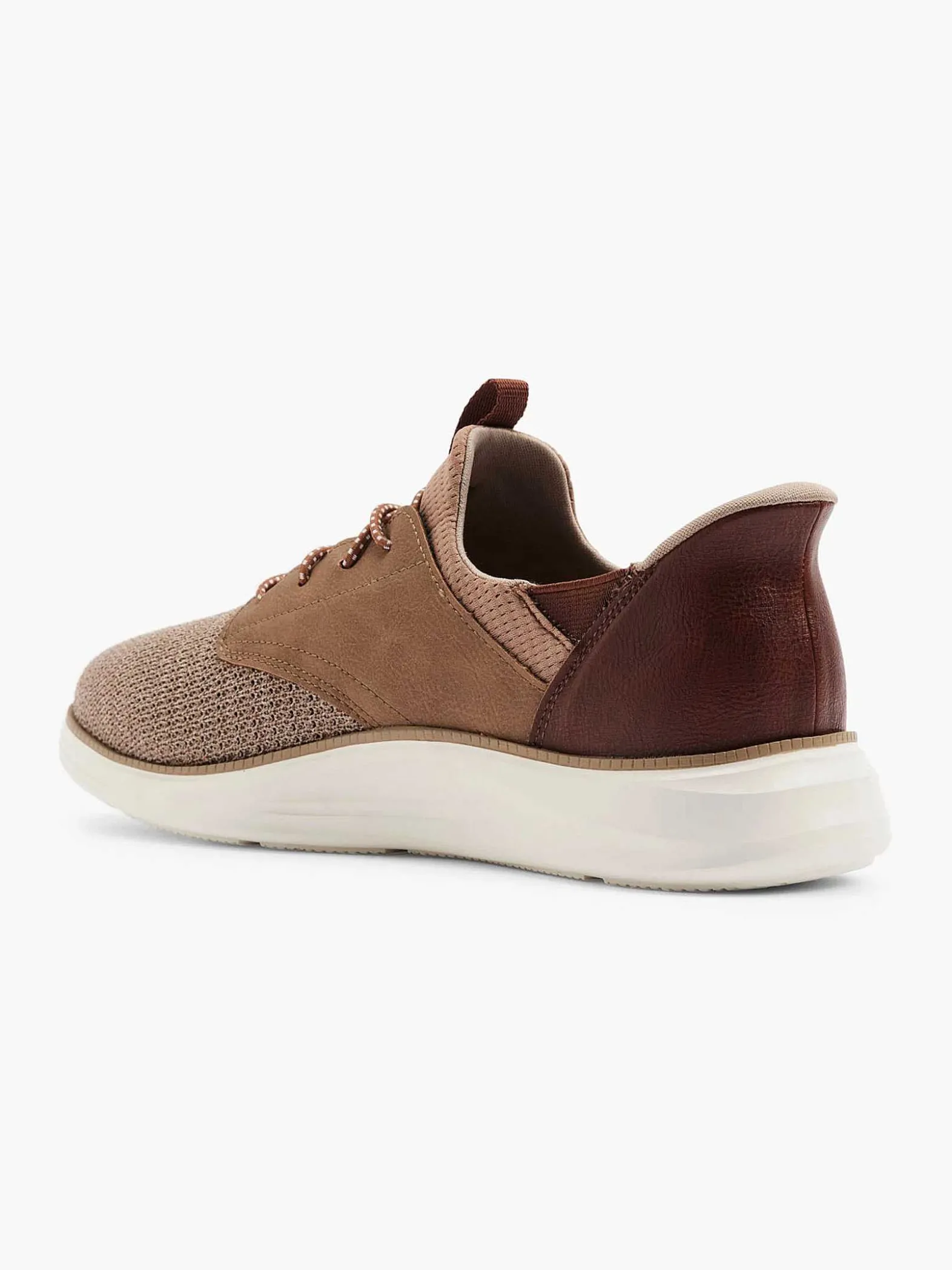 Skechers Lichtbruine Sneaker Swift Fit - Hands Free Memory Foam-Heren Sneakers