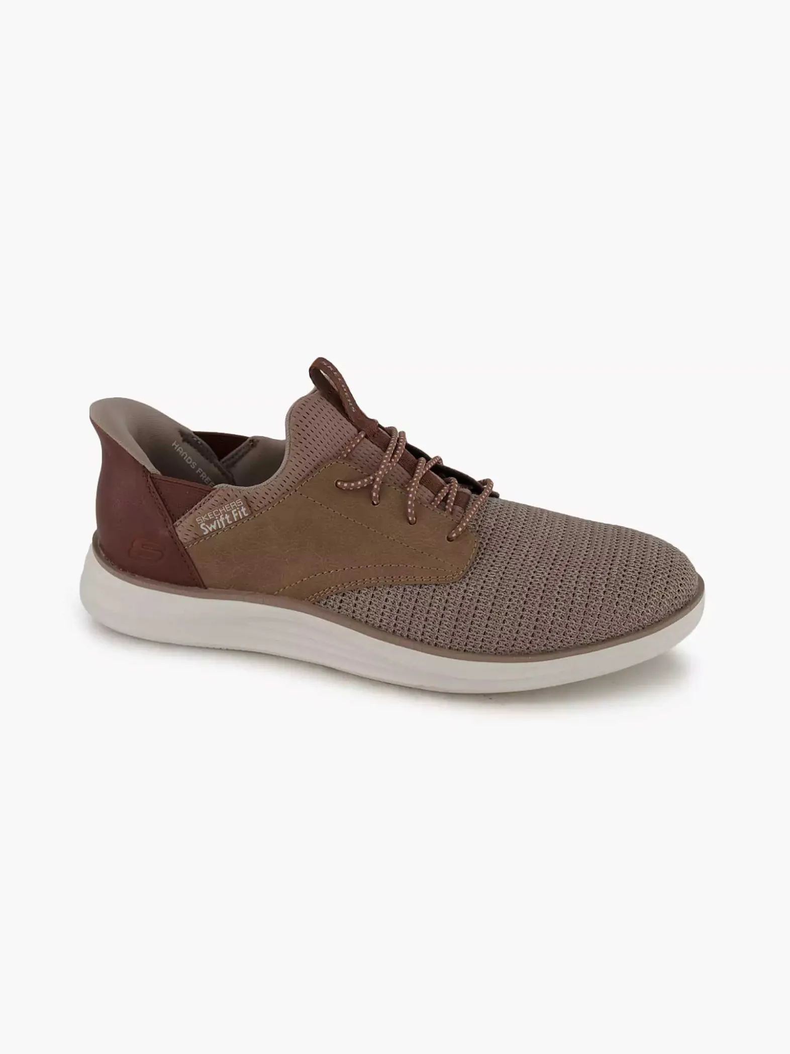 Skechers Lichtbruine Sneaker Swift Fit - Hands Free Memory Foam-Heren Sneakers