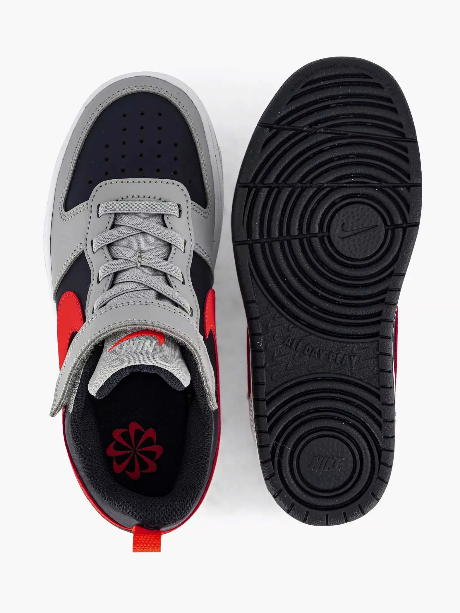 Nike Lichtgrijze Court Borough Low Recraft-Kinderen Jongensschoenen