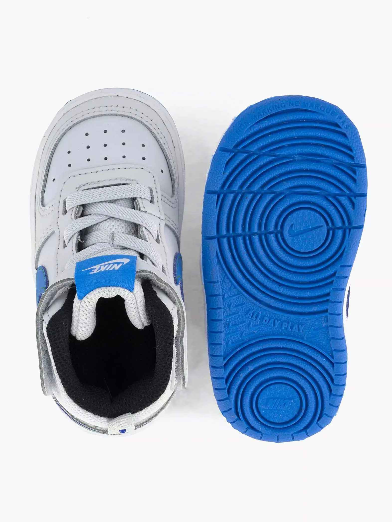 Nike Lichtgrijze Court Borough Mid 2-Kinderen Jongensschoenen