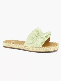 Graceland Lichtgroene Slipper Roesjes-Dames Slippers