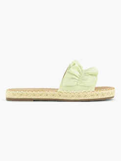 Graceland Lichtgroene Slipper Roesjes-Dames Slippers