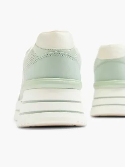 Graceland Lichtgroene Sneaker Platform-Dames Sneakers