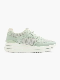 Graceland Lichtgroene Sneaker Platform-Dames Sneakers