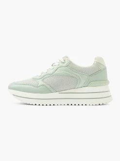 Graceland Lichtgroene Sneaker Platform-Dames Sneakers