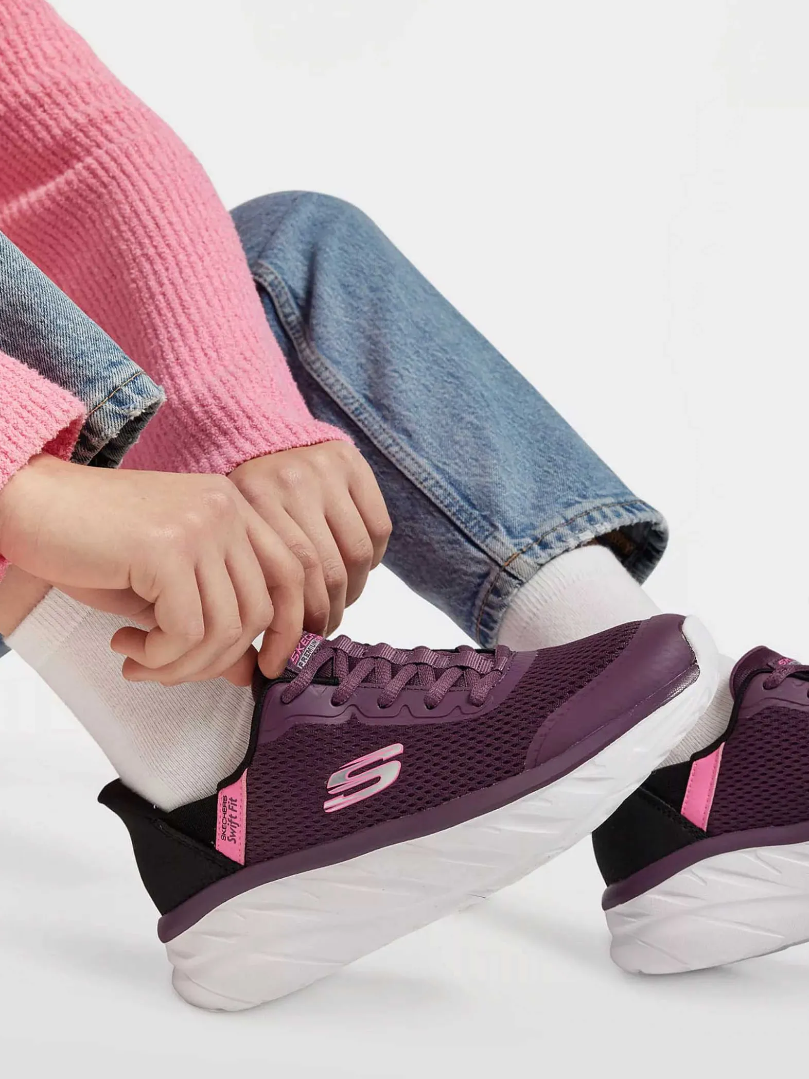 Skechers Lila Sneaker Swift Fit - Hands Free Premium Cushioning-Dames Sneakers