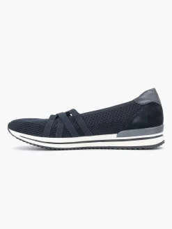 Medicus Marineblauwe Comfort Instapper-Dames Comfort Schoenen