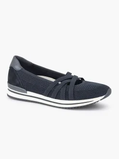 Medicus Marineblauwe Comfort Instapper-Dames Comfort Schoenen