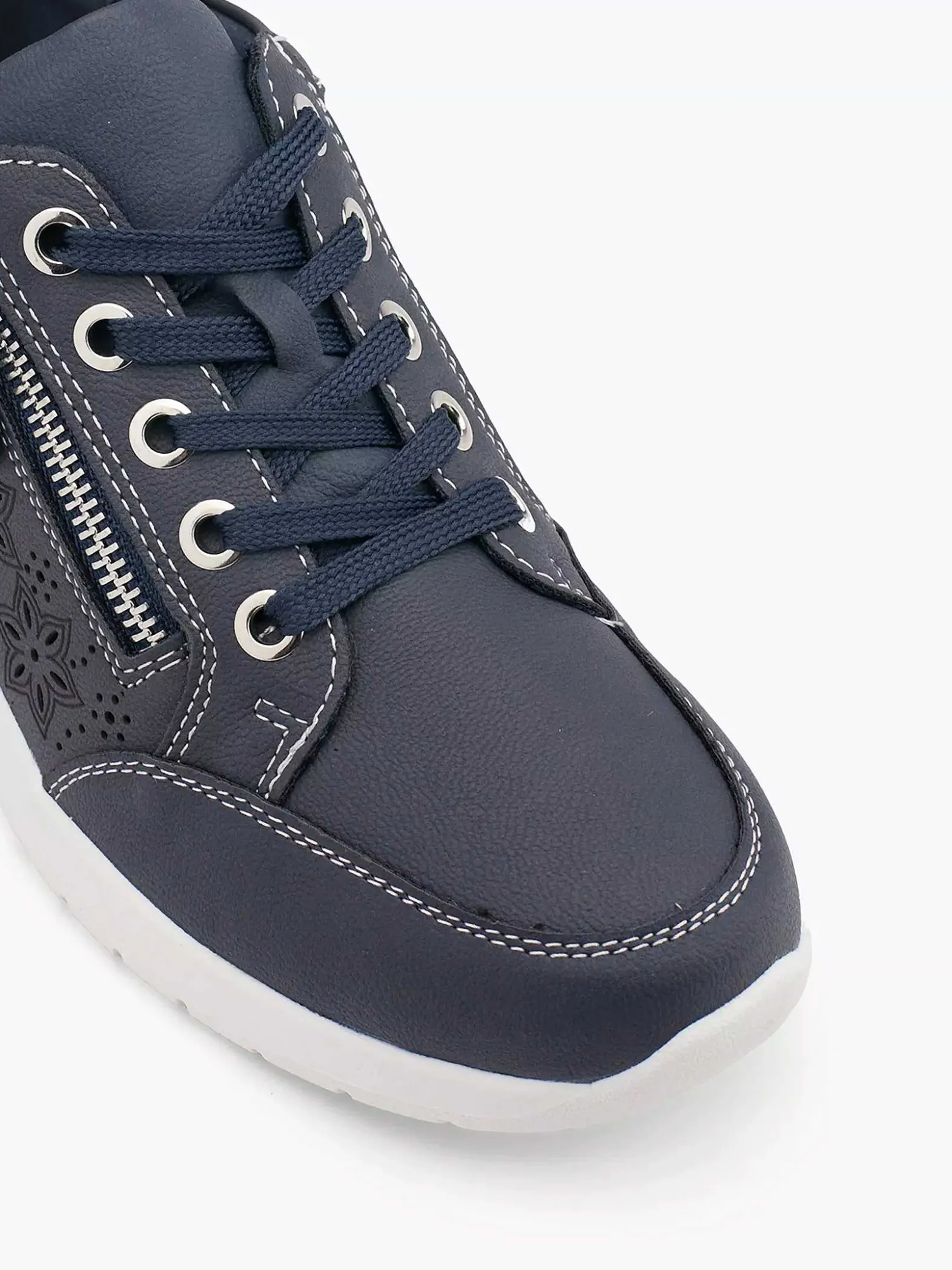 Easy Street Marineblauwe Comfort Sneaker-Dames Comfort Schoenen