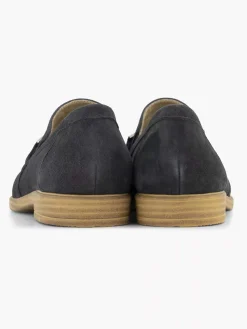 Medicus Marineblauwe Leren Instapper-Dames Comfort Schoenen