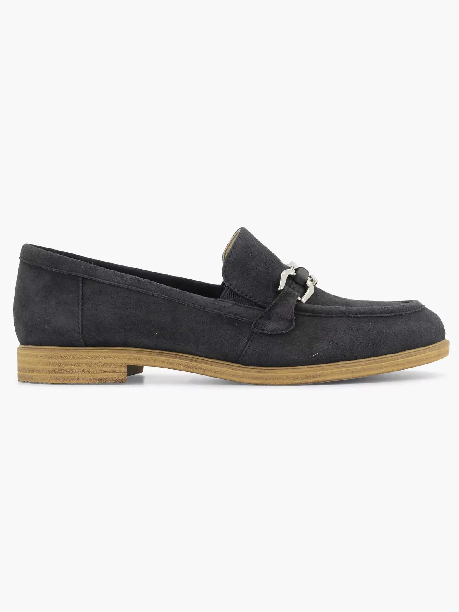 Medicus Marineblauwe Leren Instapper-Dames Comfort Schoenen