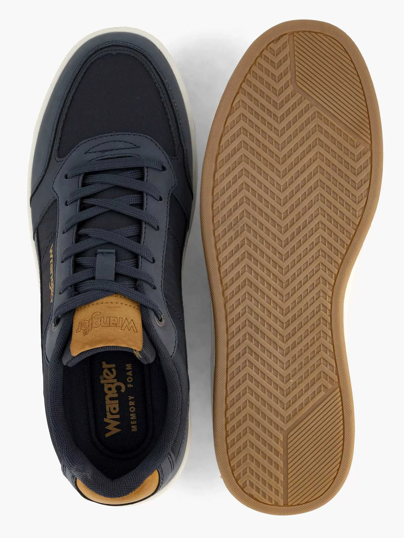 Wrangler Marine Blauwe Sneaker-Heren Sneakers
