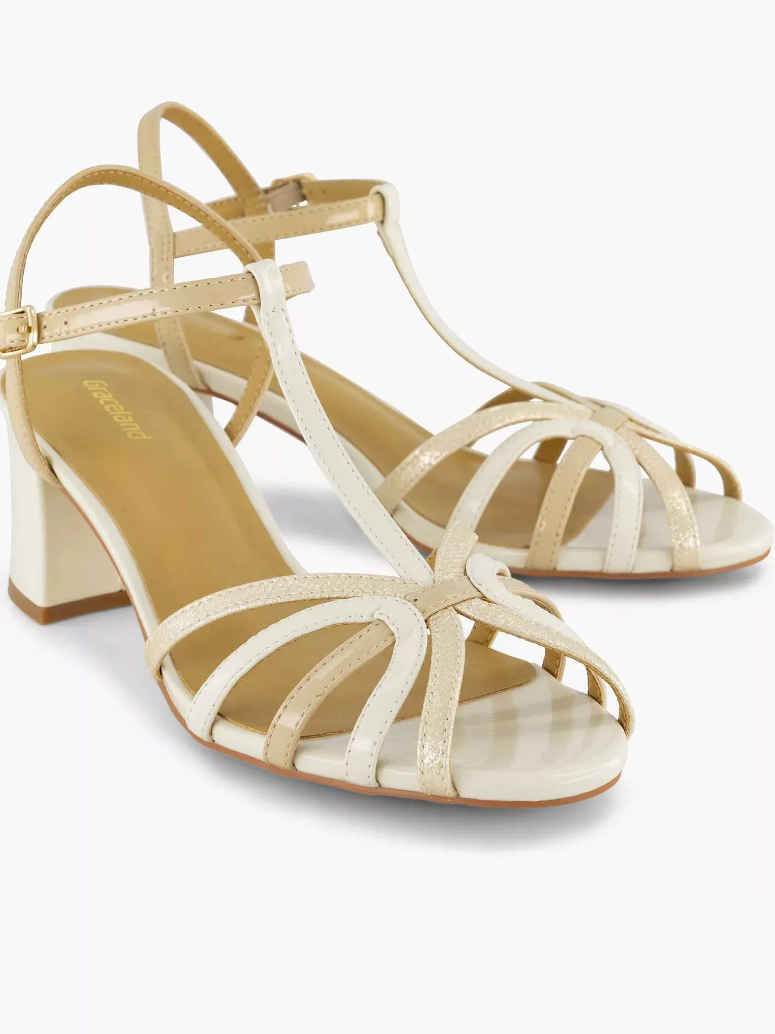 Graceland Off White Sandaal-Dames Sandalen