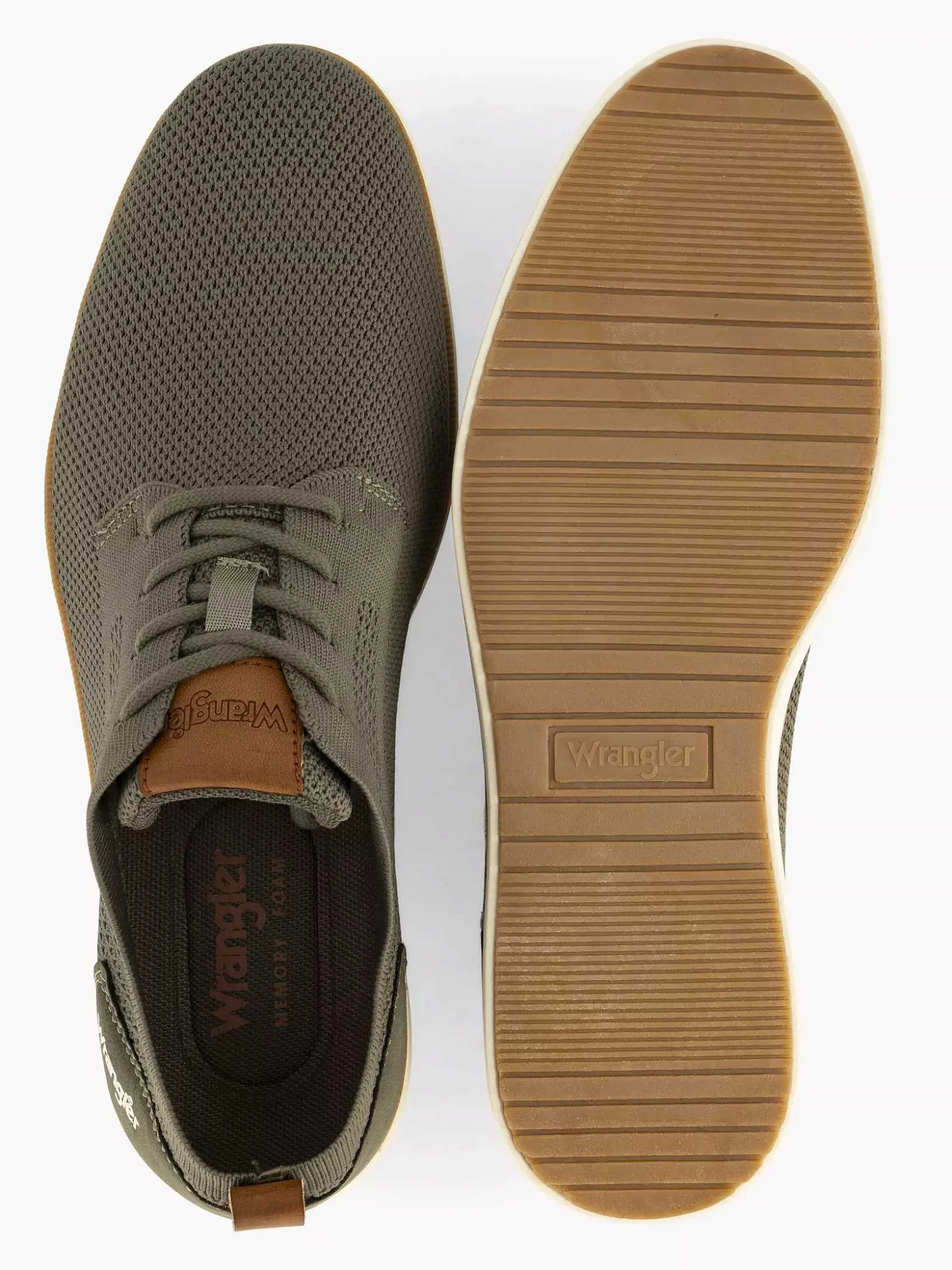 Wrangler Olijf Veterschoen-Heren Geklede Schoenen