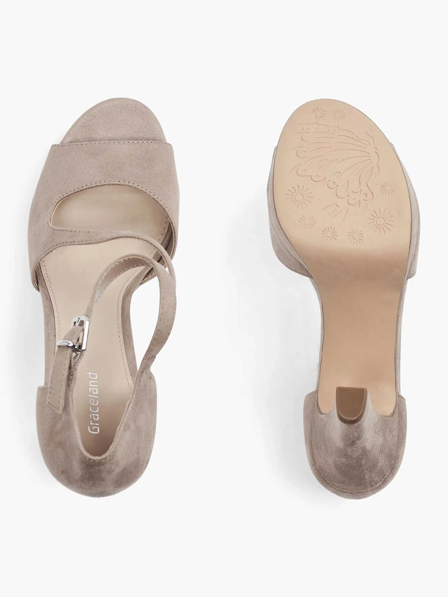 Graceland Oud Roze Sandalette-Dames Hoge Hakken