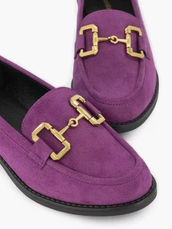 Graceland Paarse Loafer Sierketting-Dames Instappers