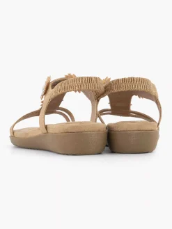 Easy Street Rosegouden Comfort Sandaal Steentjes-Dames Comfort Schoenen