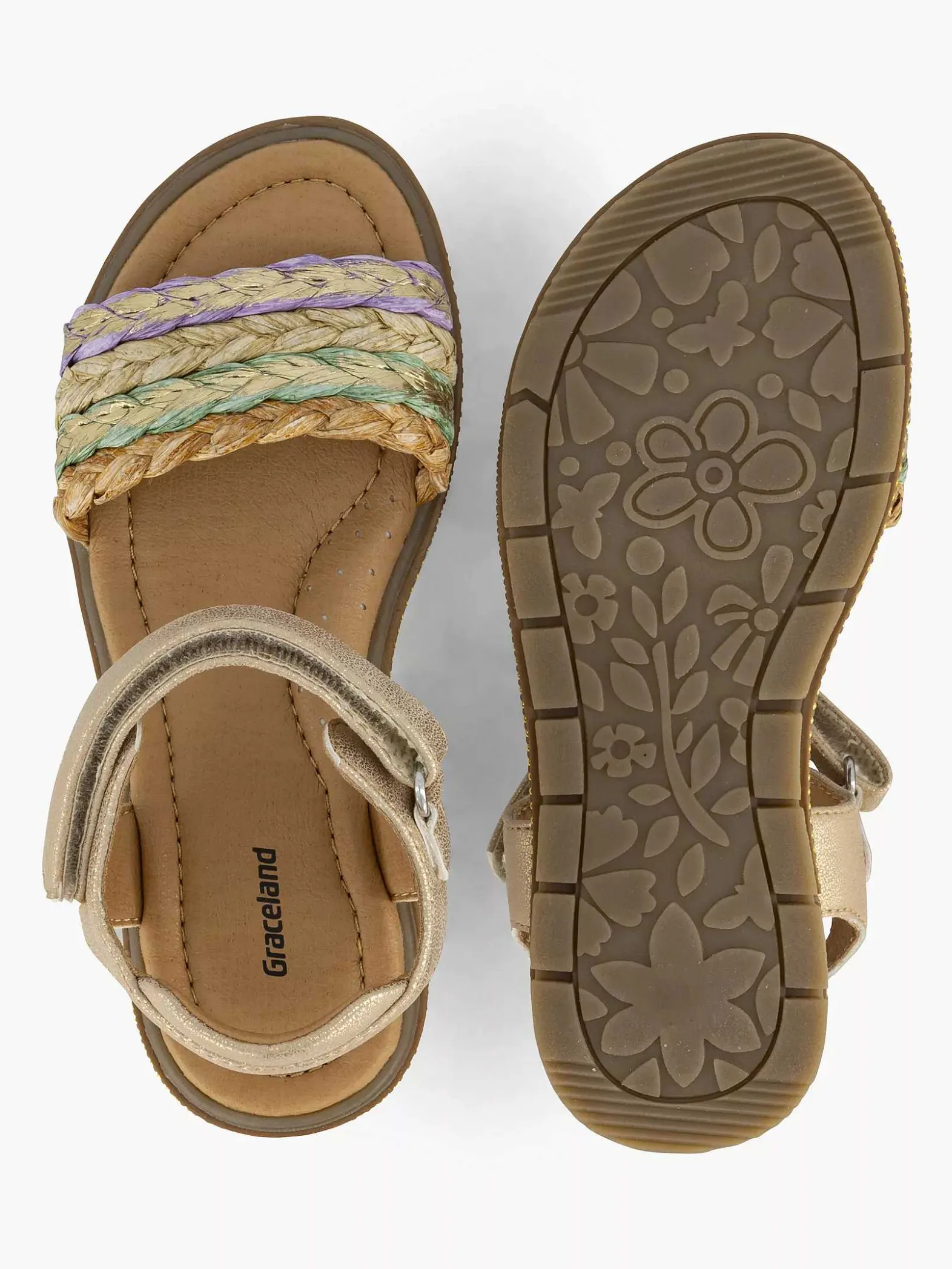 Graceland Rosegouden Sandaal-Kinderen Babyschoenen