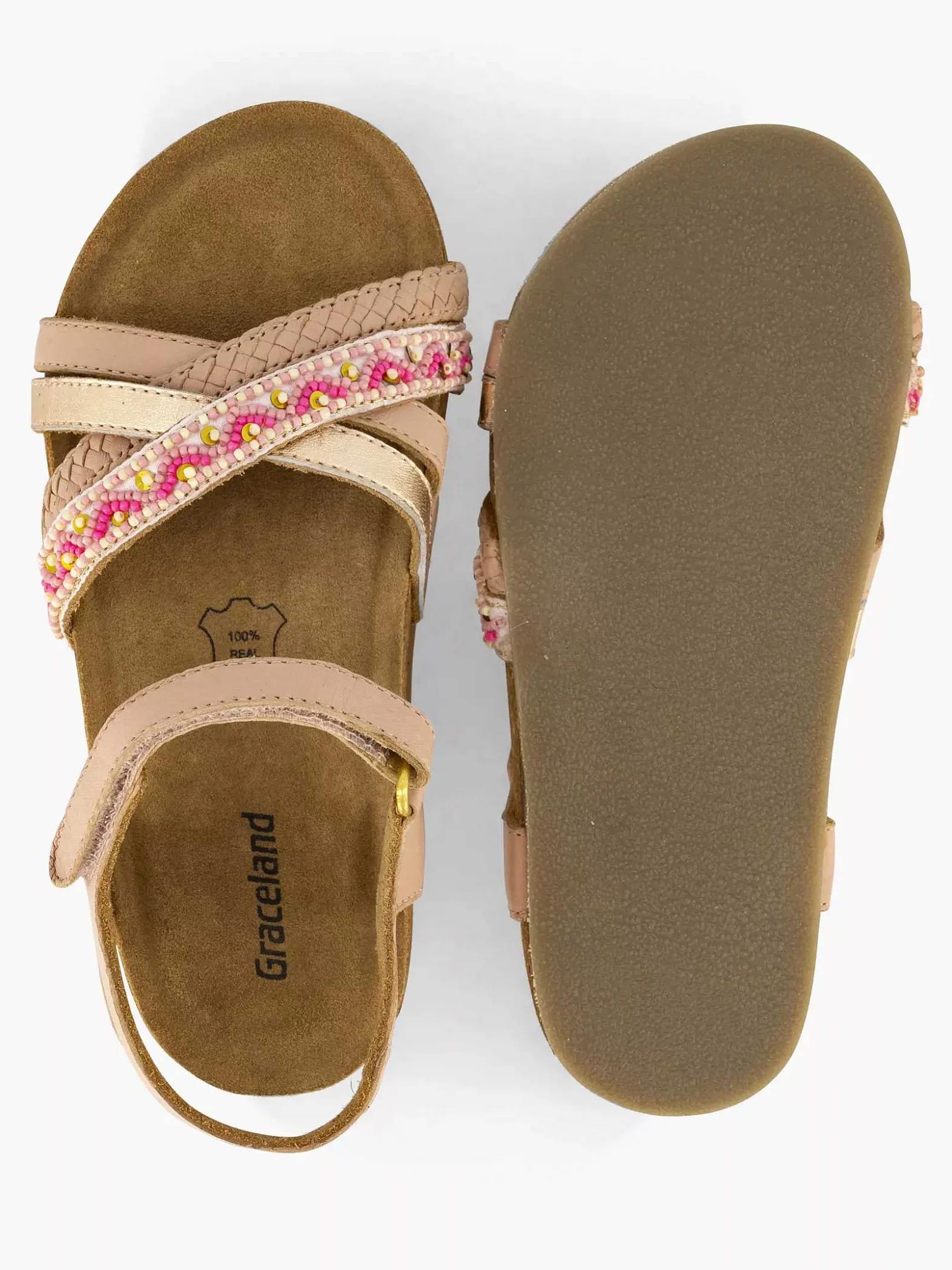 Graceland Rosegouden Sandaal-Kinderen Babyschoenen