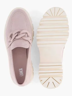 Oxmox Roze Chunky Loafer Sierketting-Dames Instappers