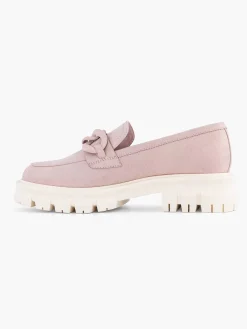 Oxmox Roze Chunky Loafer Sierketting-Dames Instappers