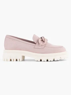 Oxmox Roze Chunky Loafer Sierketting-Dames Instappers