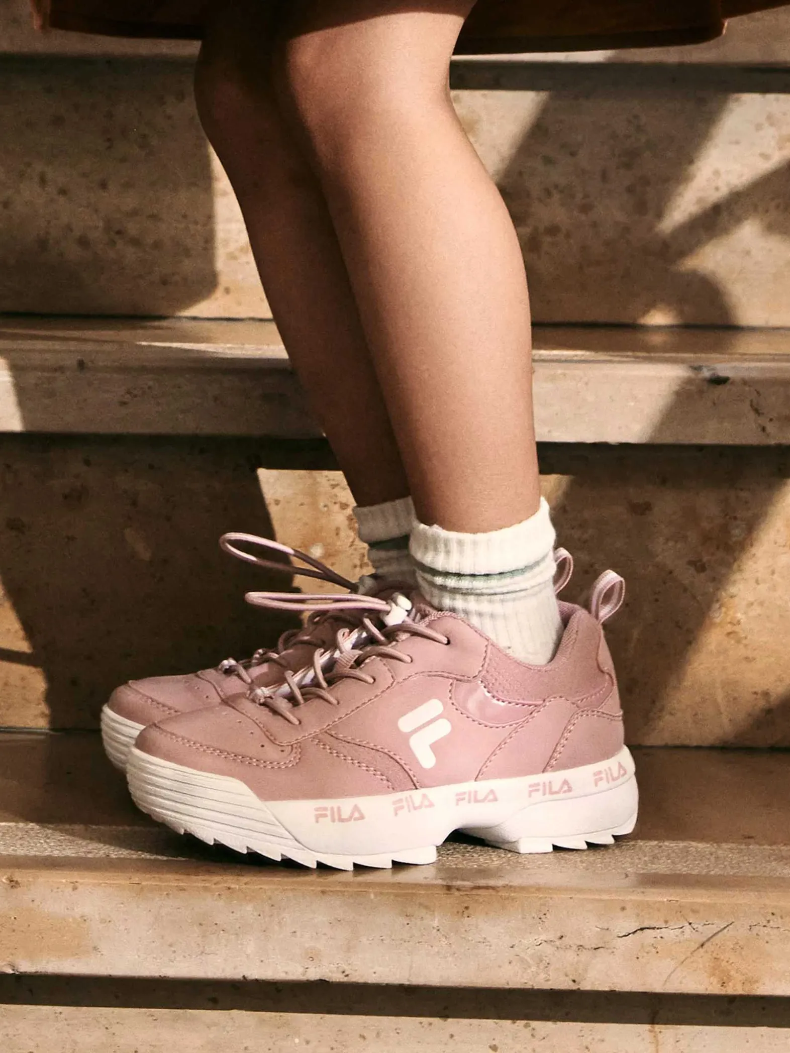 FILA Roze Chunky Sneaker-Kinderen Babyschoenen