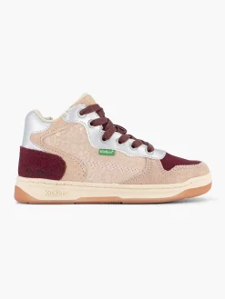 Kickers Roze Leren Sneaker-Kinderen Babyschoenen