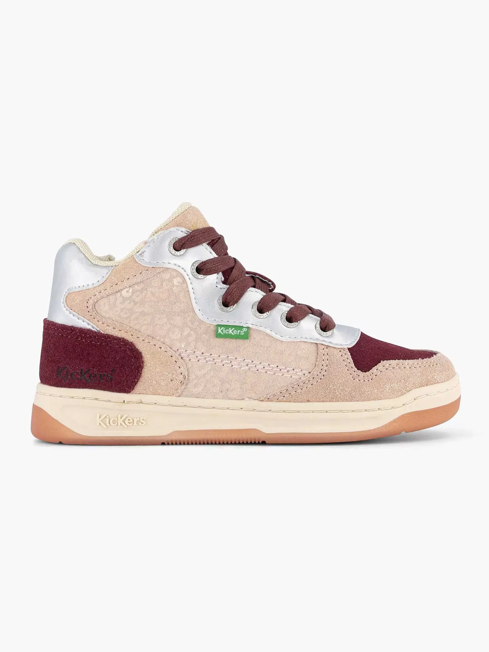 Kickers Roze Leren Sneaker-Kinderen Babyschoenen