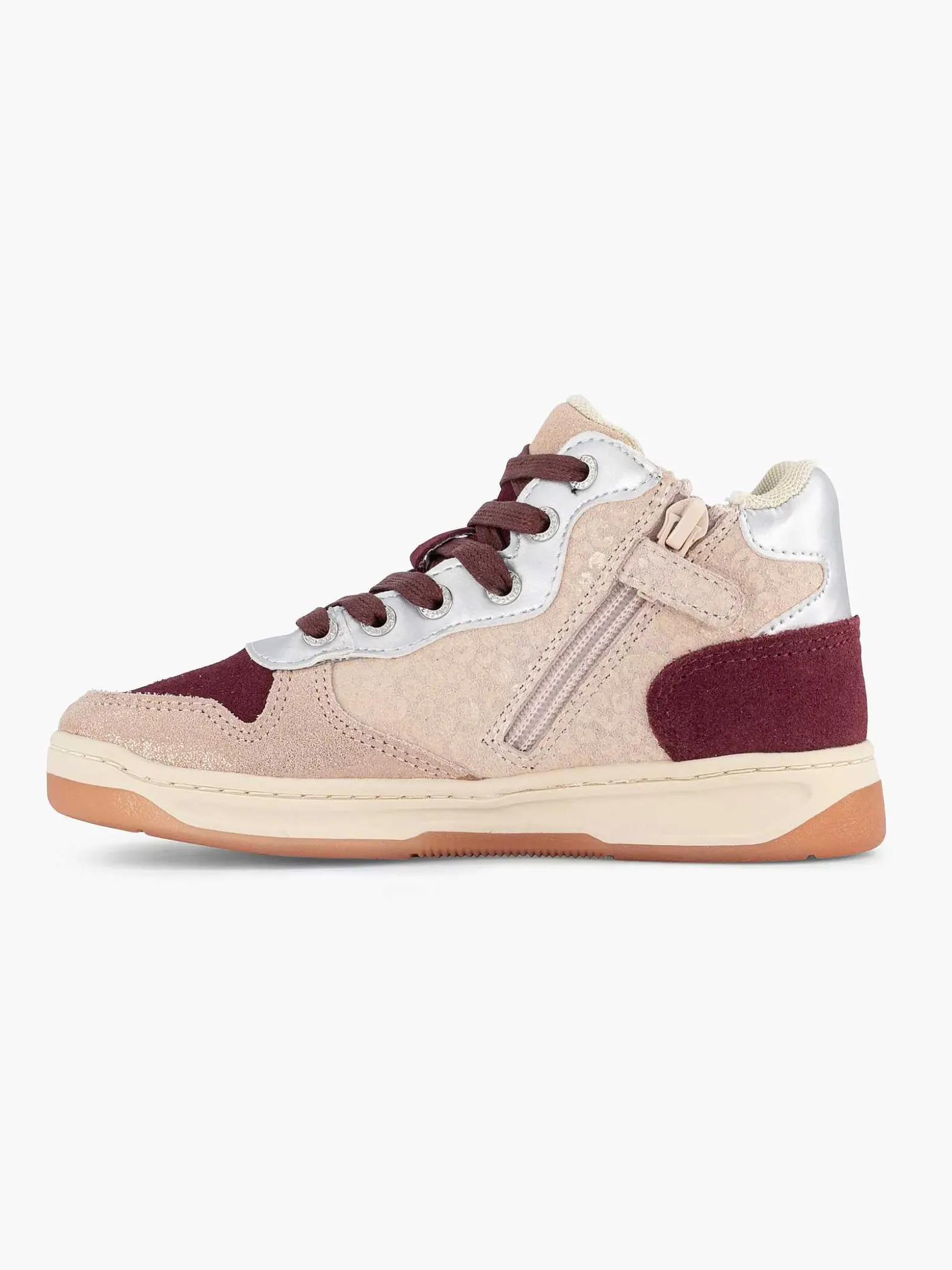 Kickers Roze Leren Sneaker-Kinderen Babyschoenen