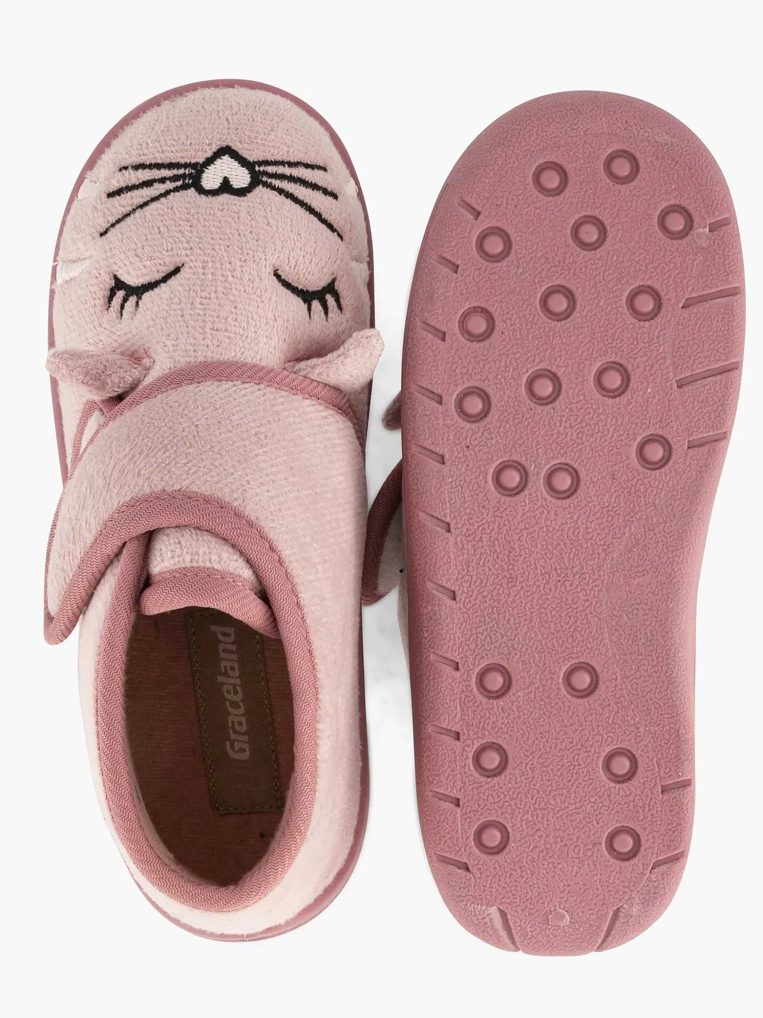 Graceland Roze Pantoffel Velcro-Kinderen Jongensschoenen