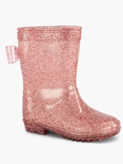 Landrover Roze Regenlaars Glitter Strik-Kinderen Jongensschoenen