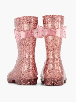 Landrover Roze Regenlaars Glitter Strik-Kinderen Jongensschoenen
