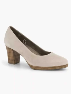 Medicus Taupe Beige Comfort Pump-Dames Comfort Schoenen