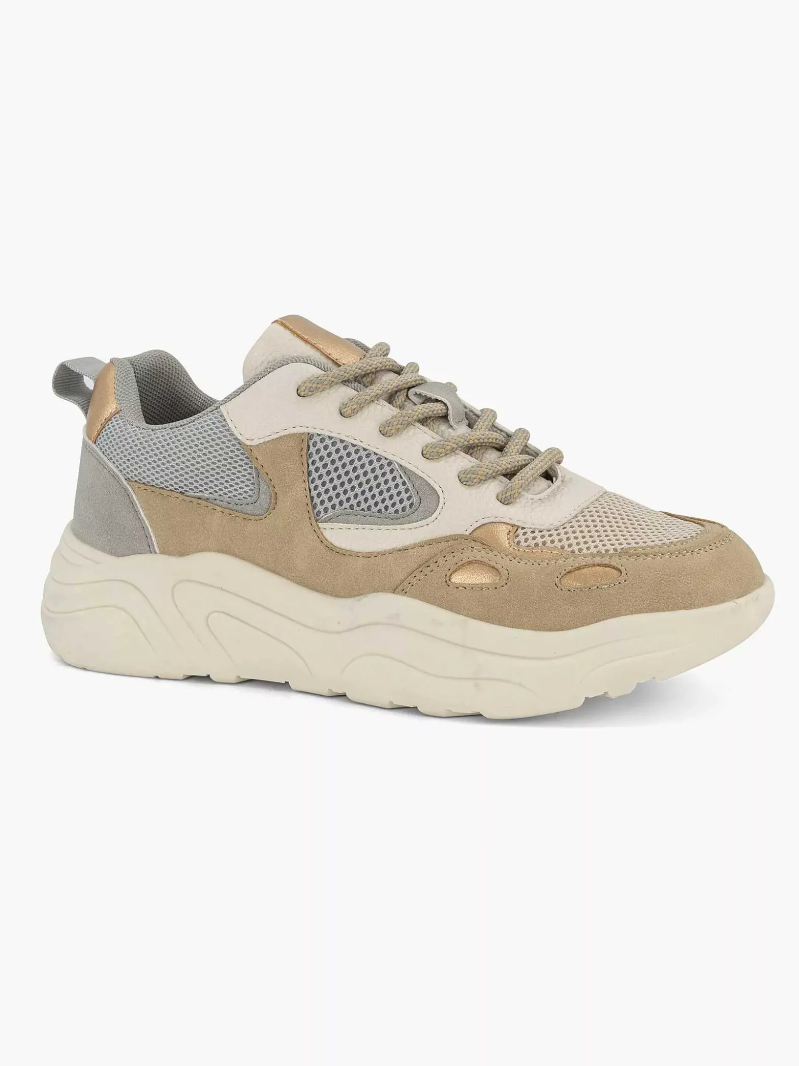 Oxmox Taupe Chunky Sneaker-Dames Sneakers