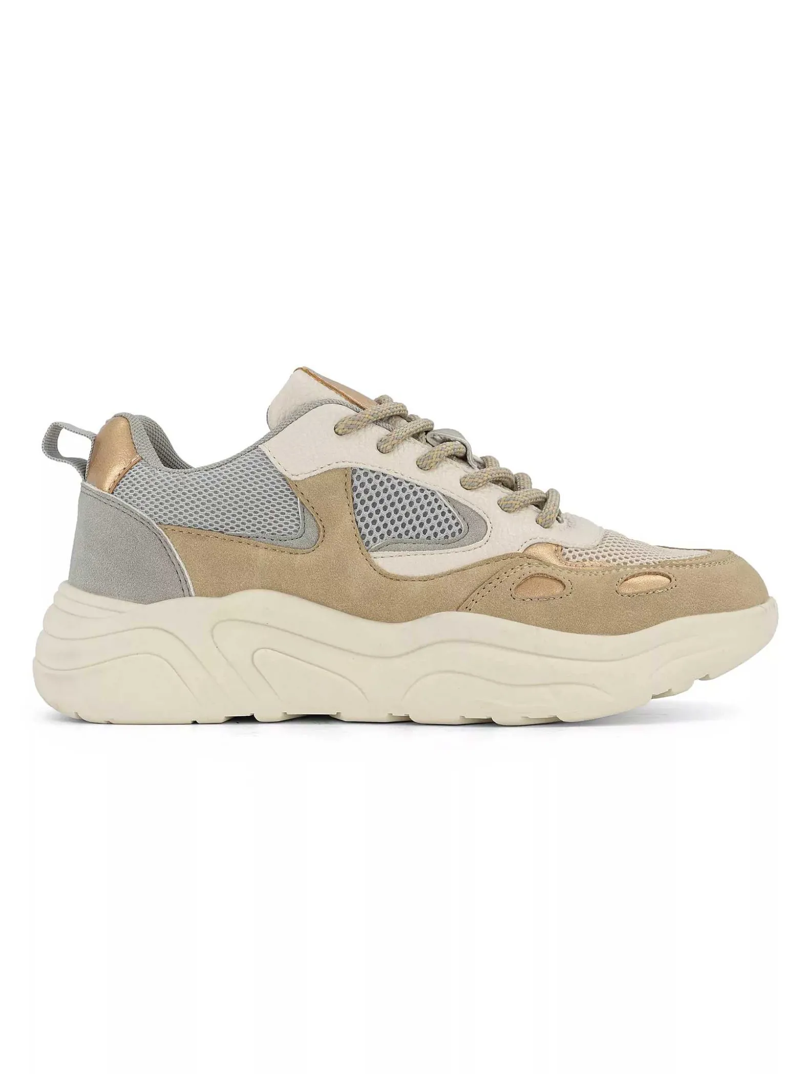 Oxmox Taupe Chunky Sneaker-Dames Sneakers