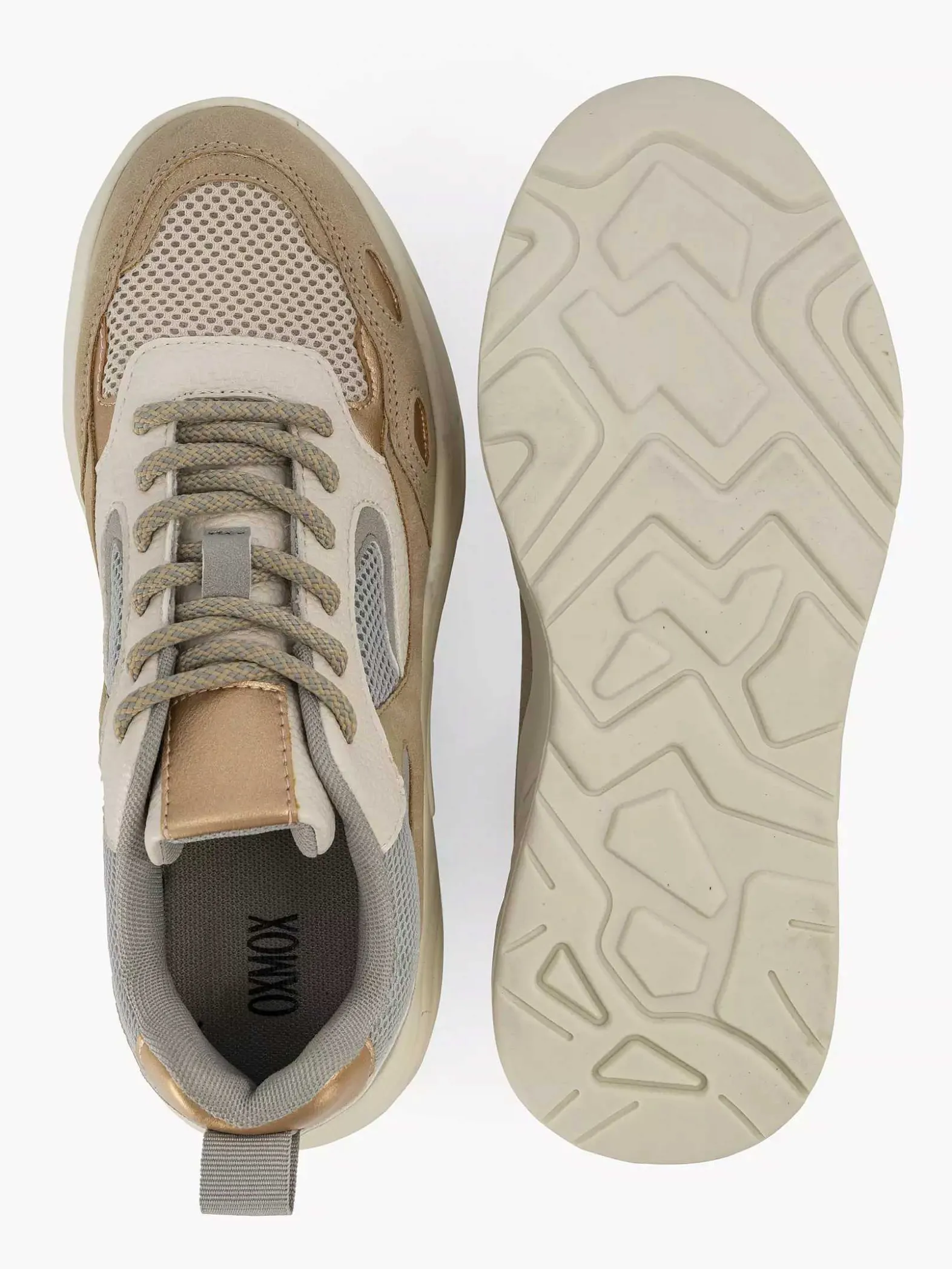 Oxmox Taupe Chunky Sneaker-Dames Sneakers