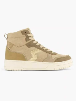 Oxmox Taupe Hoge Sneaker-Dames Sneakers